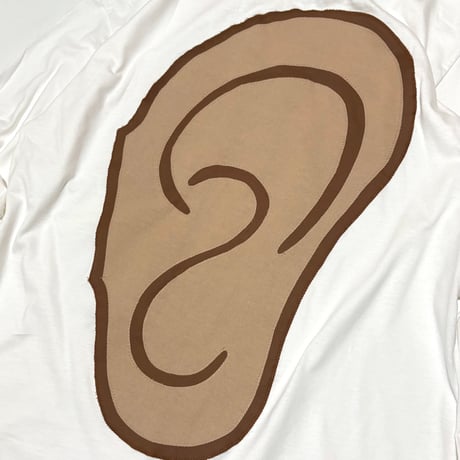 MKM ORIGINAL デカ耳パッチロングTシャツ・白