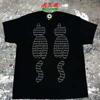 MKM ORIGINAL 【黒白の邪（横縞）あ~あ~Tシャツ】