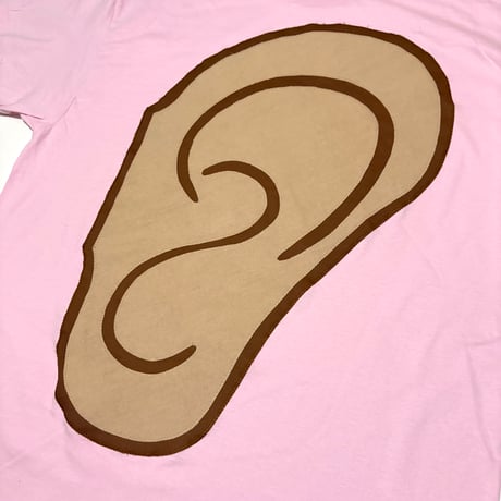 MKM ORIGINAL デカ耳パッチTシャツ・桜色