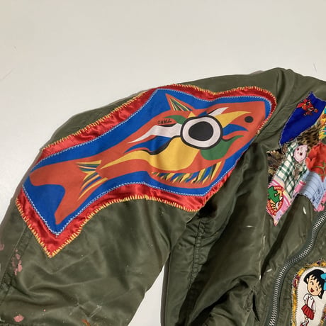 MKM ORIGINAL custom jacket【ファイト一発！背中に拓哉MA-1】