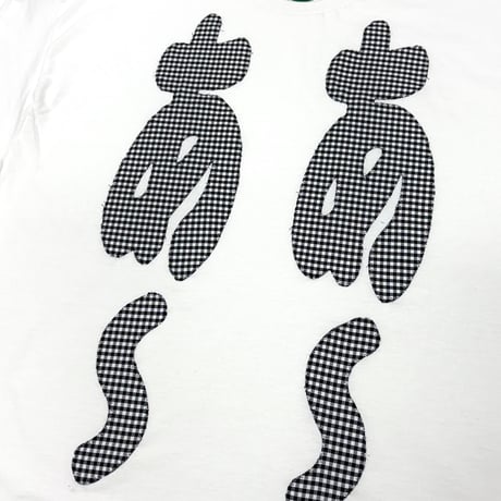 MKM ORIGINAL 【ブラックギンガムチェックのあ~あ~Tシャツ】