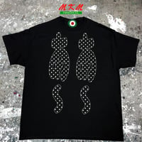 MKM ORIGINAL 【黒白水玉のあ~あ~Tシャツ】
