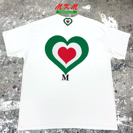 MKM ORIGINAL【💚🤍❤️LOVE TAG Tシャツ❤️ 🤍💚】白XL
