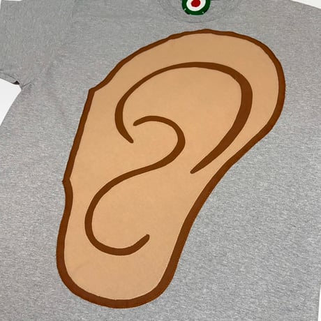 MKM ORIGINAL デカ耳パッチTシャツ・グレー