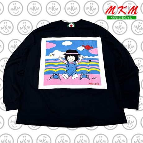 MKM ORIGINAL ロングハンカTシャツ【歌手のイルカが描いた絵のハンカチ】