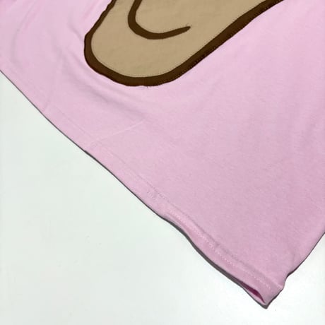 MKM ORIGINAL デカ耳パッチTシャツ・桜色