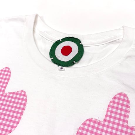 MKM ORIGINAL 【ピンクギンガムチェックのあ~あ~Tシャツ】