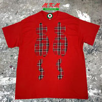 MKM ORIGINAL 【赤×赤チェックのあ~あ~Tシャツ】