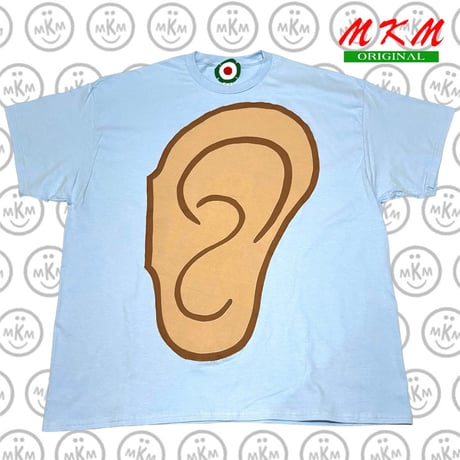 MKM ORIGINAL デカ耳パッチTシャツ・空色