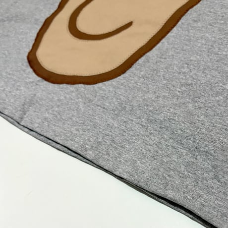 MKM ORIGINAL デカ耳パッチロングTシャツ・グレー