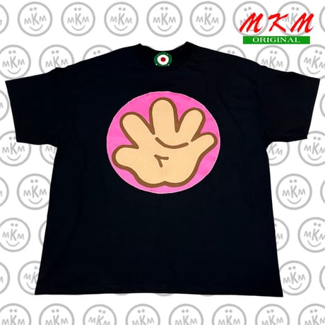 MKM ORIGINAL 手相Tシャツ【濃い目のエロ線・黒】