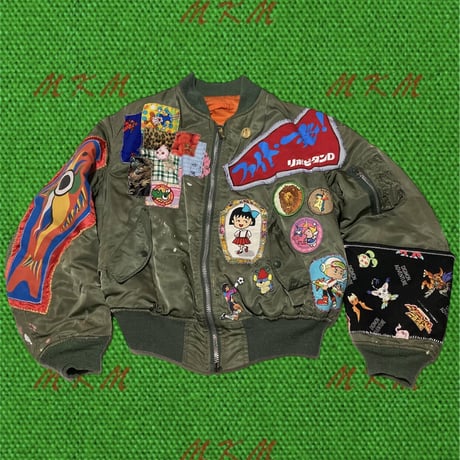 MKM ORIGINAL custom jacket【ファイト一発！背中に拓哉MA-1】