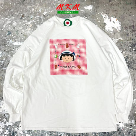MKM ORIGINAL ロングハンカTシャツ【ちびまる子ちゃんのハンカチ】