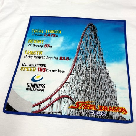 MKM ORIGINALハンカTシャツ【ナガシマスパーランド スチールドラゴンのハンカチ】