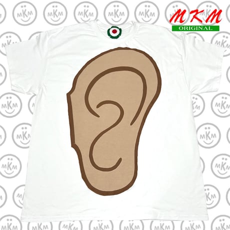 MKM ORIGINAL デカ耳パッチTシャツ・白