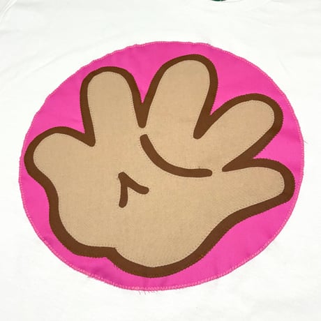MKM ORIGINAL 手相Tシャツ【濃い目のエロ線・白】