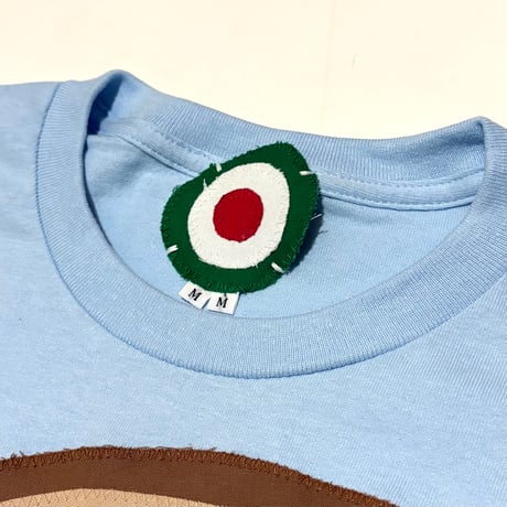 MKM ORIGINAL デカ耳パッチTシャツ・空色