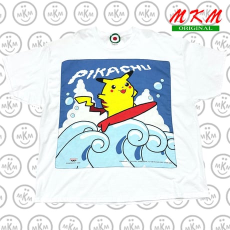MKM ORIGINAL ハンカTシャツ【なみのりピカチュウ】