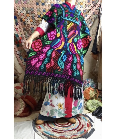 mexican peacock poncho