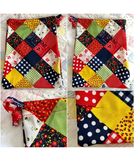 70's patchwork print dress