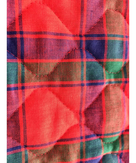 60s quilting plaid wrap skirt