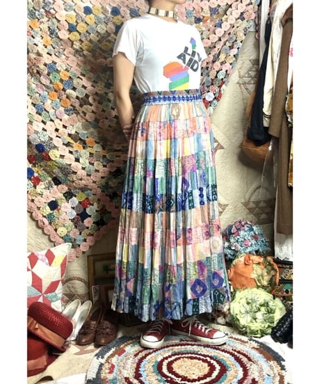 indian cotton skirt pastel