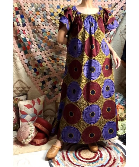 batik print dress