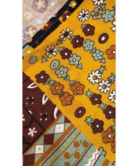 70s patchwork print apron dress