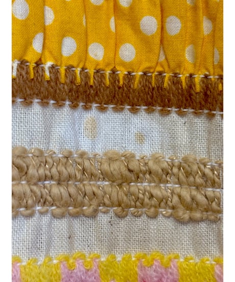 70s embroidered ribbon work skirt