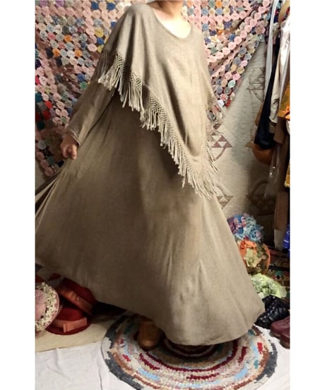 fringe rayon dress
