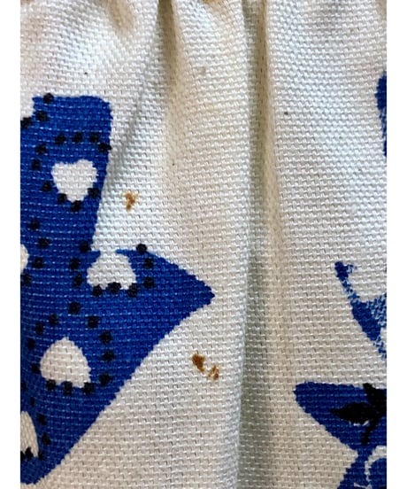 70s butterfly & flower print skirt