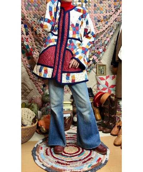 patchwork print quilting jacket