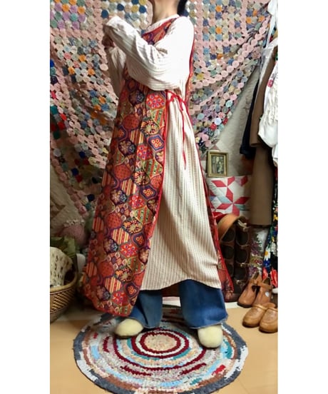 paisley apron dress