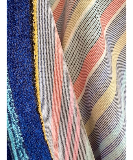 70s stripe hoodie pile dress