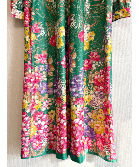 70s flower easy dress