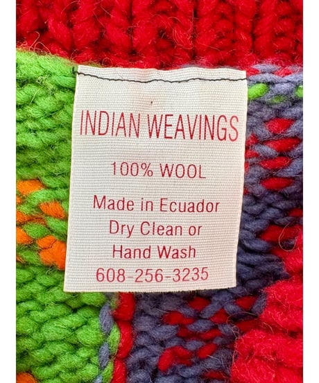 patchwork design ecuador knit cardigan