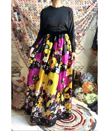 60s psychedelic flower dress