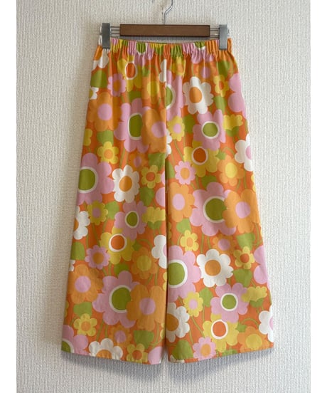 flower print gaucho pants（70s fabric）A