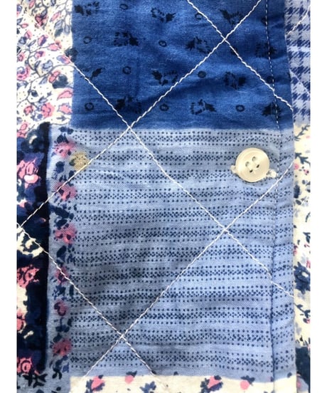 patchwork print quilting coat
