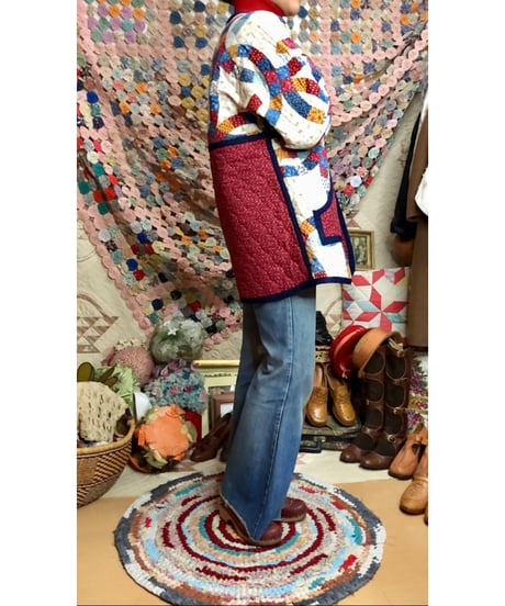 patchwork print quilting jacket