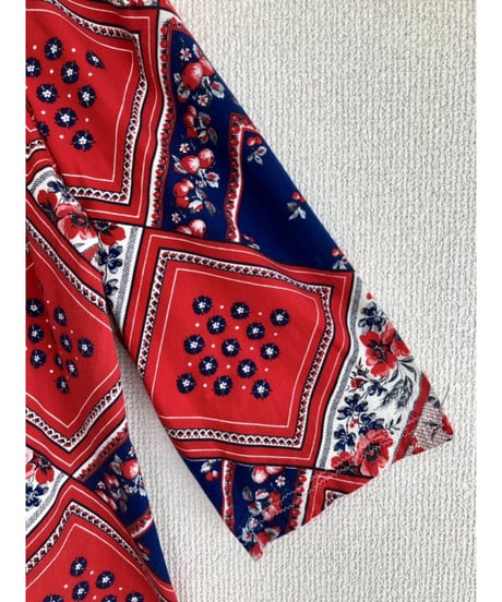 handkerchief patchwork print robe