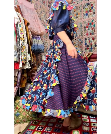 80s LACHINE flower dress