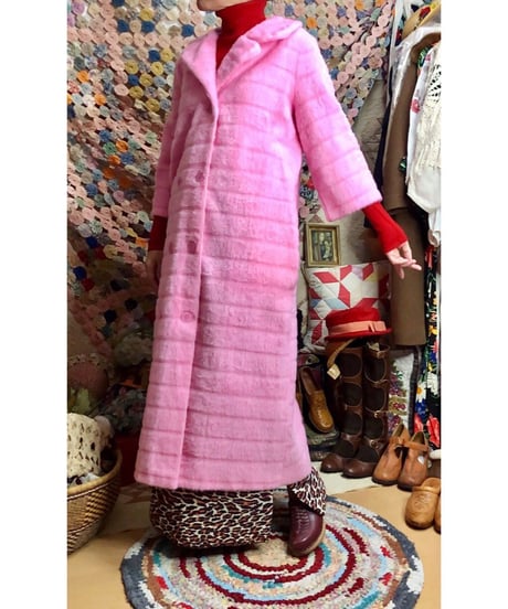 70s fleece fur coat