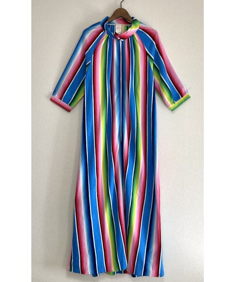 70s multicolored stripe dress