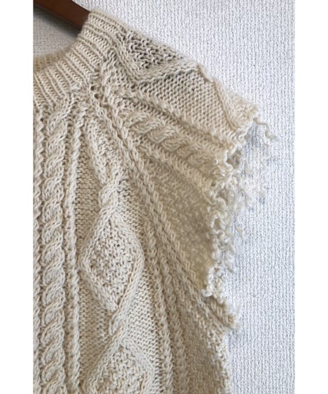 aran knit vest