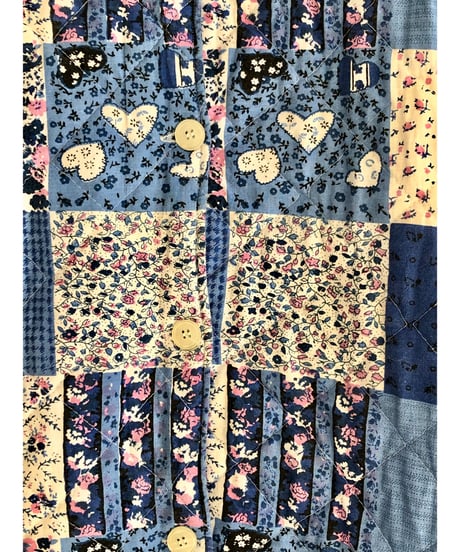 patchwork print quilting coat