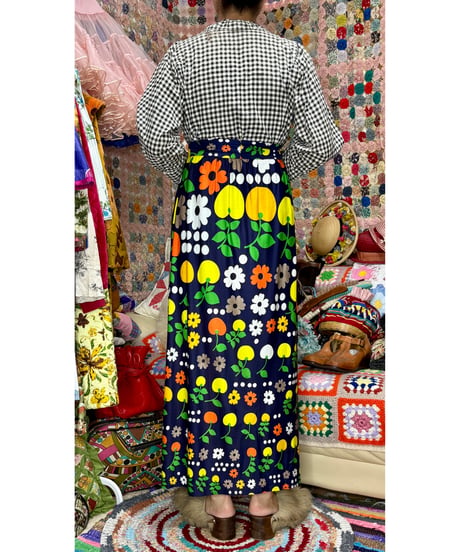 70s fruits & flower skirt