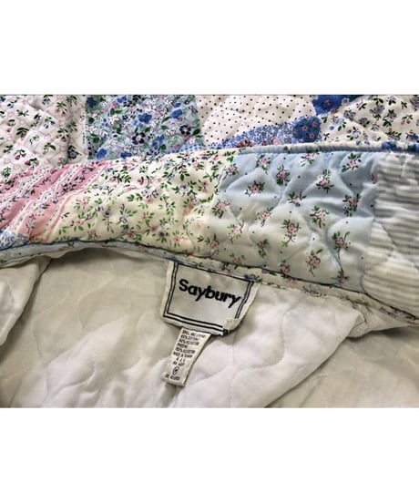 patchwork print quilting coat