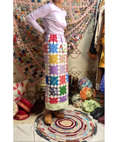 patchwork quilt skirt