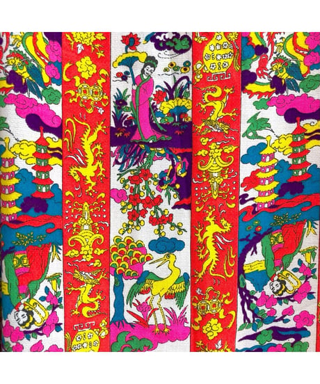 60s oriental print dress